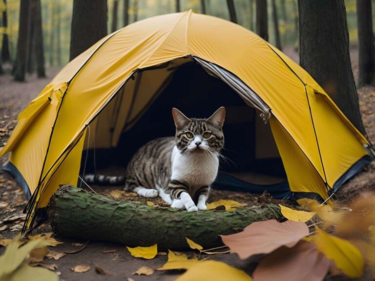 Camping with a cat